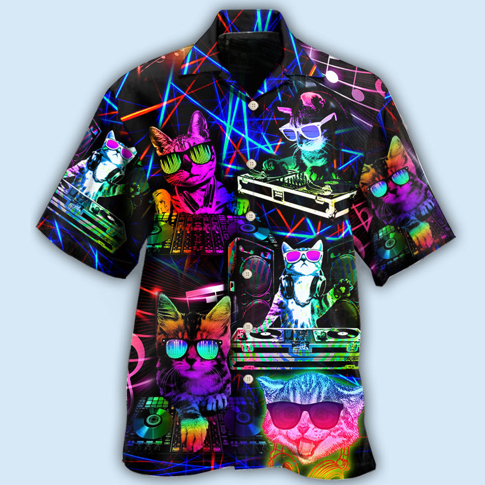 Cat DJ Cool Life - Hawaiian Shirt - Reefox