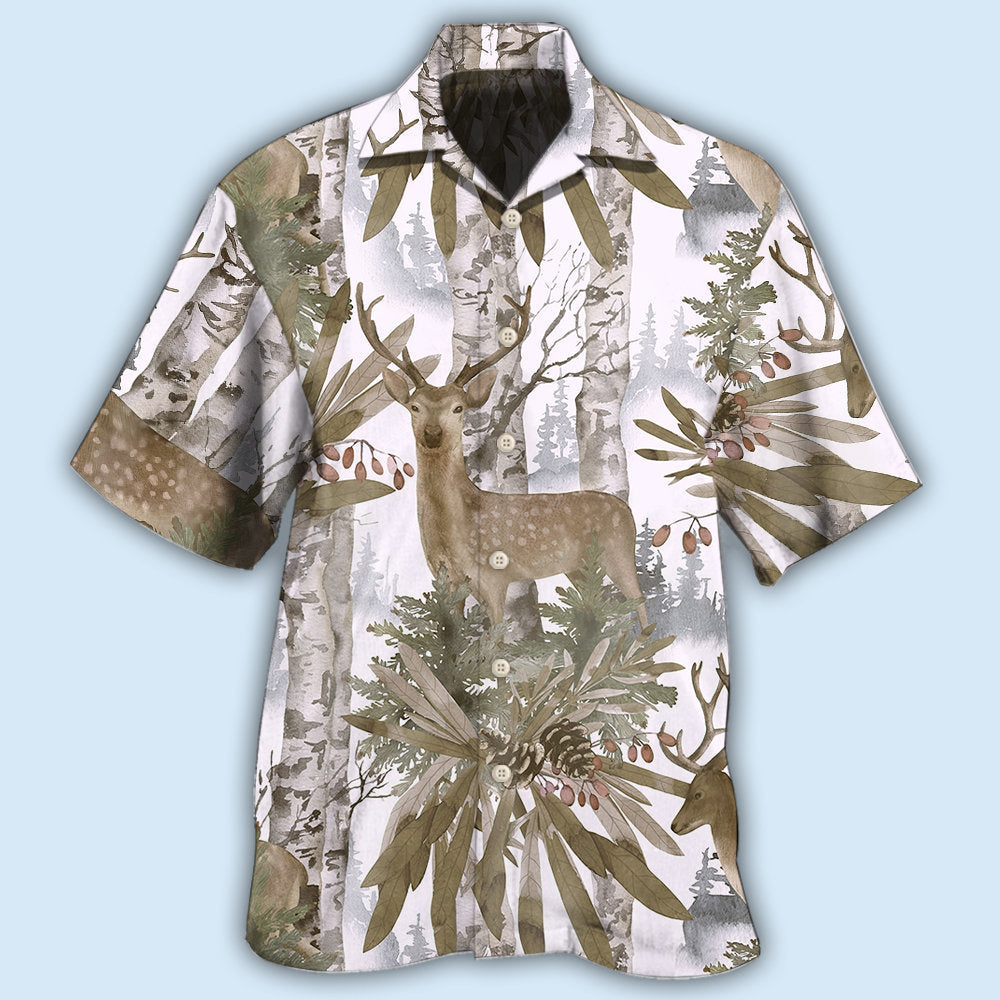 Deer Forest Art Style - Hawaiian Shirt - Reefox