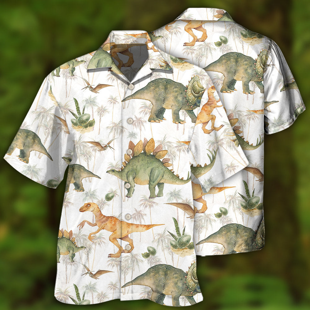 Dinosaur Strong Big Tropical Style - Hawaiian Shirt - Reefox