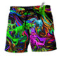 Beach Short / Adults / S Dinosaur Amazing Love Neon Color - Beach Short Reefox - Owls Matrix LTD