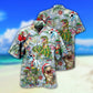 Dinosaur And Merry Christmas - Hawaiian Shirt - Reefox
