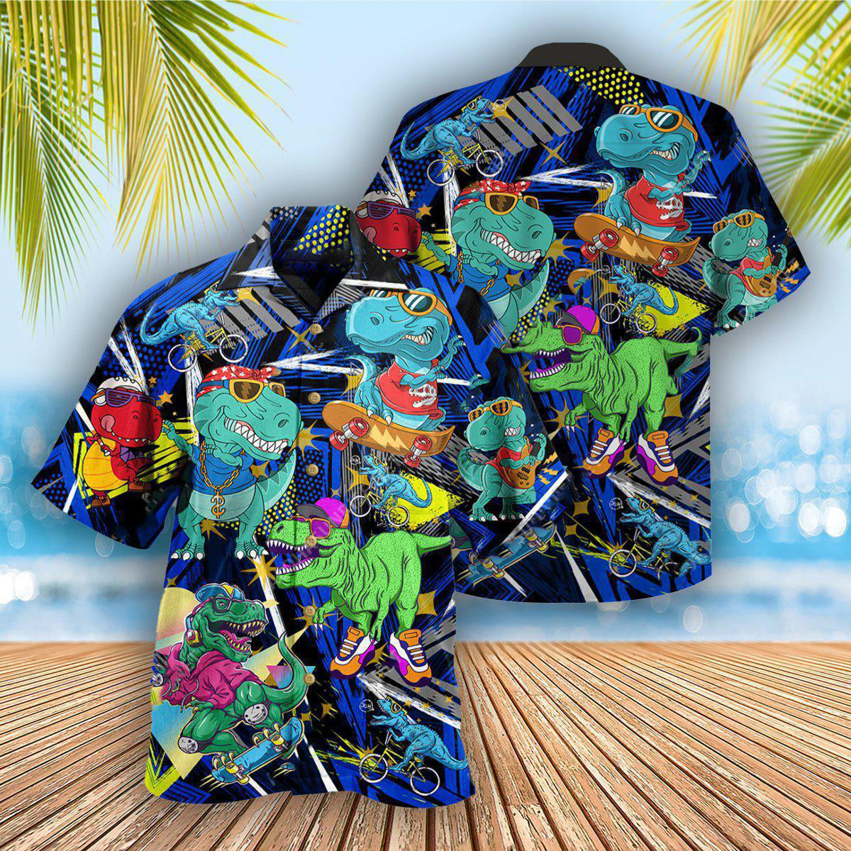 Dinosaur Let The World Hear You - Hawaiian Shirt - Reefox