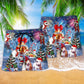 Dog Merry Christmas So Happy - Beach Short Reefox - Owls Matrix LTD