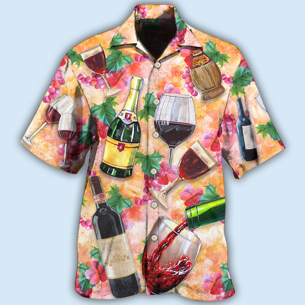 Wine Drinking Wine Colorful Style - Hawaiian Shirt - Reefox