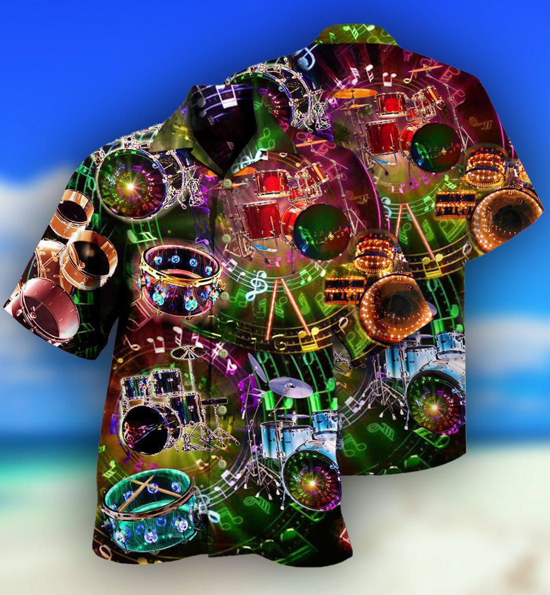 Drum All You Need Is A Drum Kit Or Two Or Five - Hawaiian Shirt - Reefox