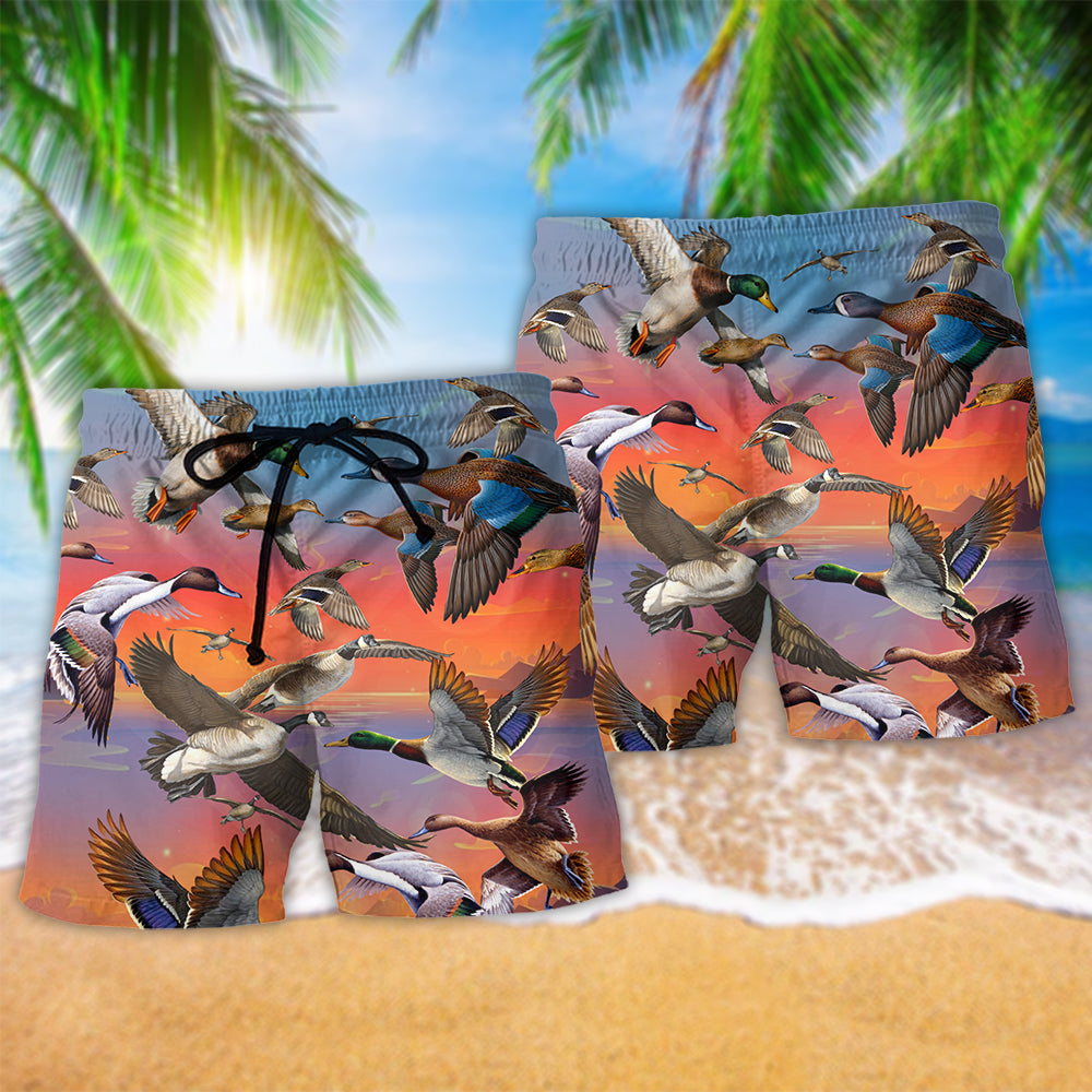 Duck The Soul Ducks Is In The Sunset - Beach Short Reefox - Owls Matrix LTD