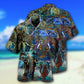 Elephant Love Forest Color - Hawaiian Shirt - Reefox