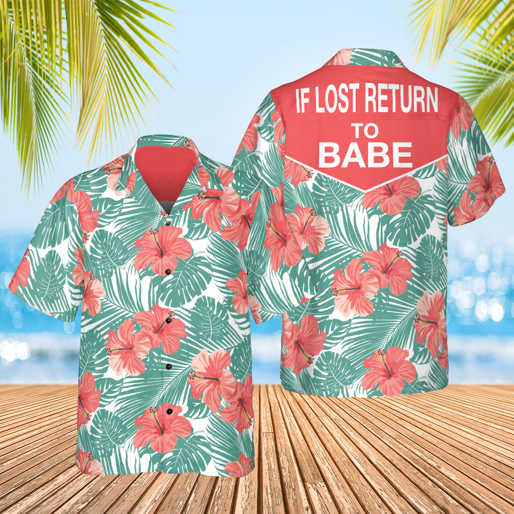 Couple If Lost Return To Babe Matching - Hawaiian Shirt - Reefox