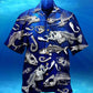 Fishing Fishbone Blue Style - Hawaiian Shirt - Reefox