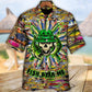 Fishing Just A Man Loves Fishing Skull Cool - Hawaiian Shirt - Reefox