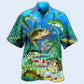 Fishing Real Men Do Fishing Blue Ocean - Hawaiian Shirt - Reefox