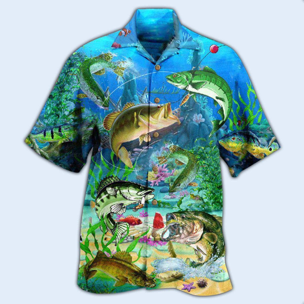 Fishing Real Men Do Fishing Blue Ocean - Hawaiian Shirt - Reefox