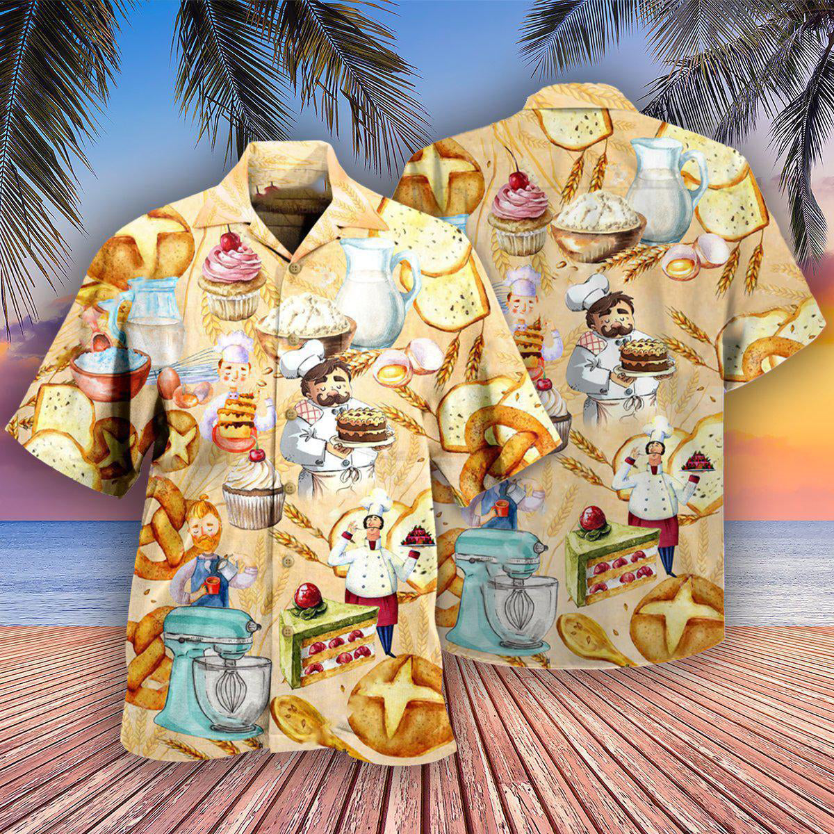 Food Love At First Bite Bakery Cool - Hawaiian Shirt - Reefox