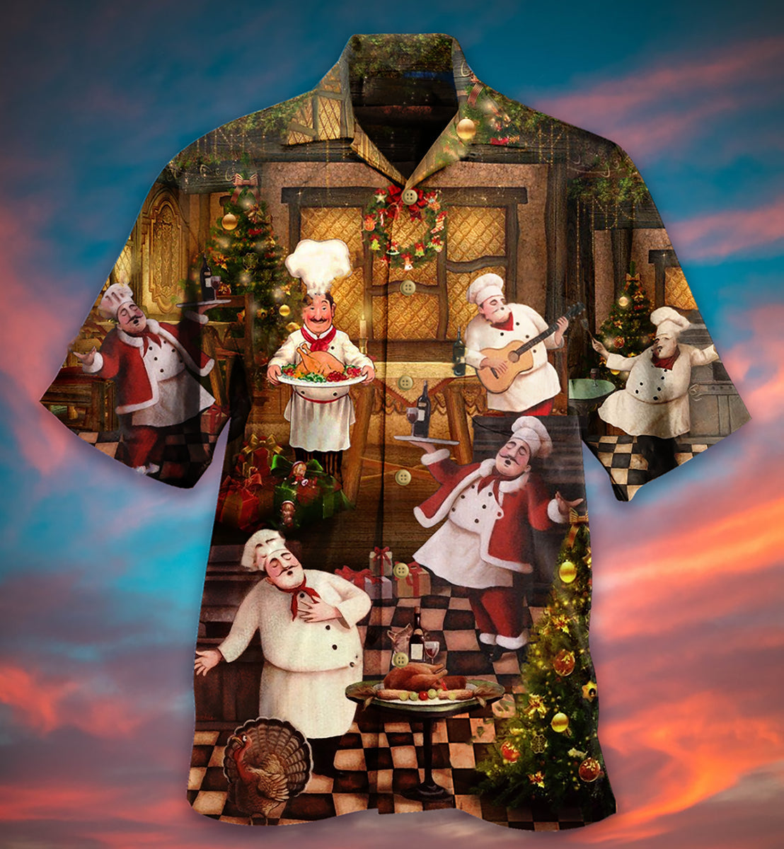Chef Food Merry Christmas - Hawaiian Shirt - Reefox