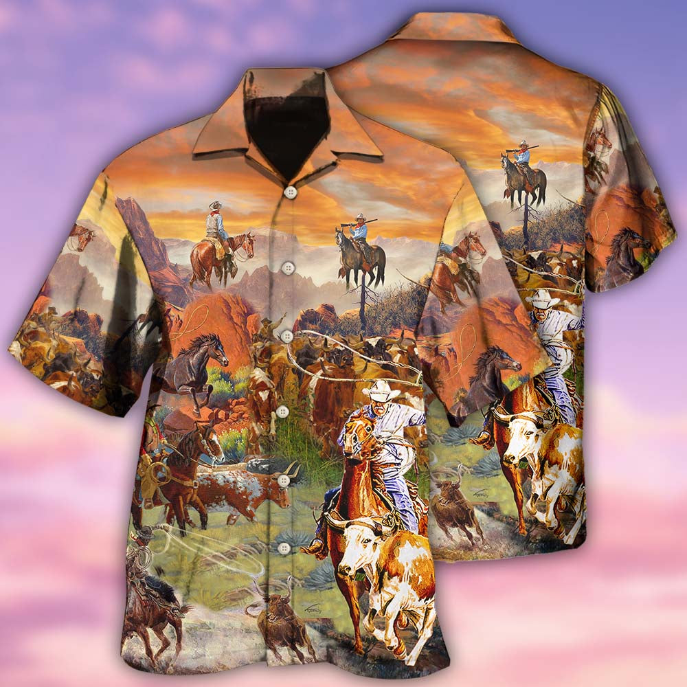 Cowboy Freedom Life Style Moutain - Hawaiian Shirt - Reefox