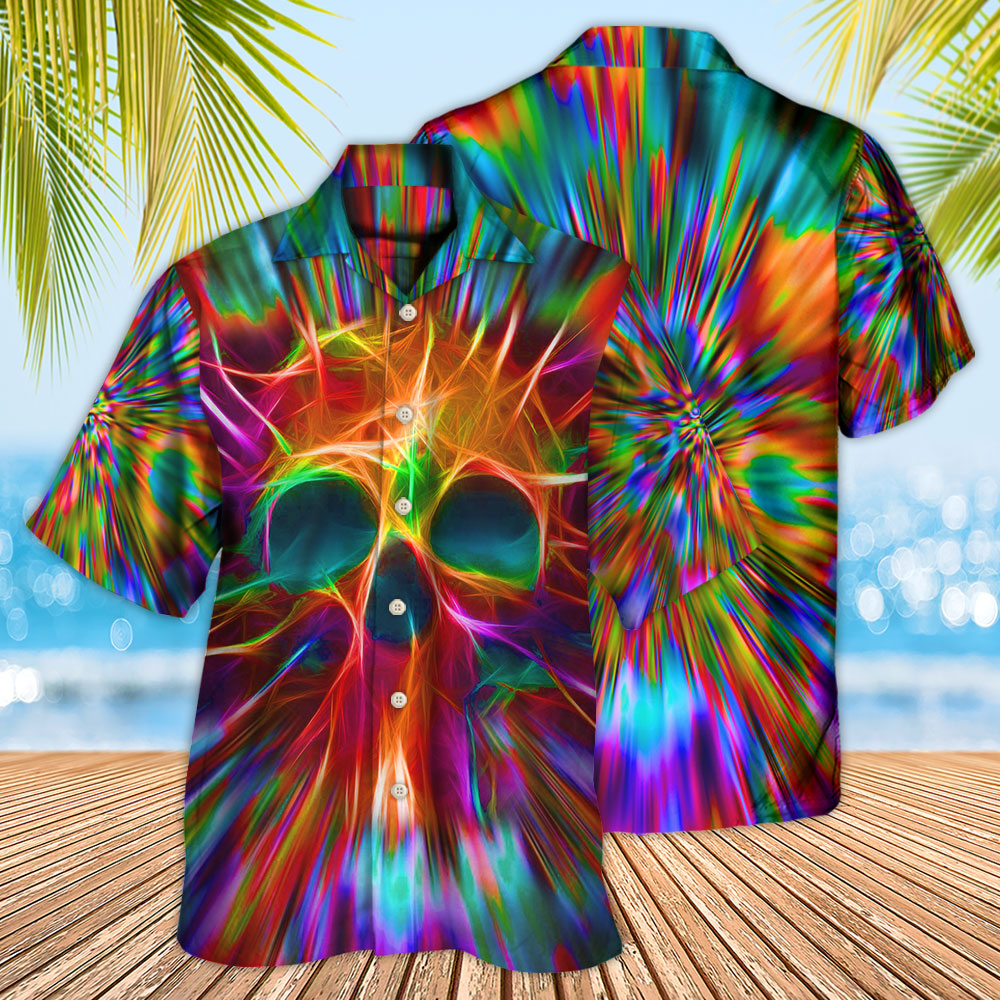 Skull Rainbow Color Love Style - Hawaiian Shirt - Reefox