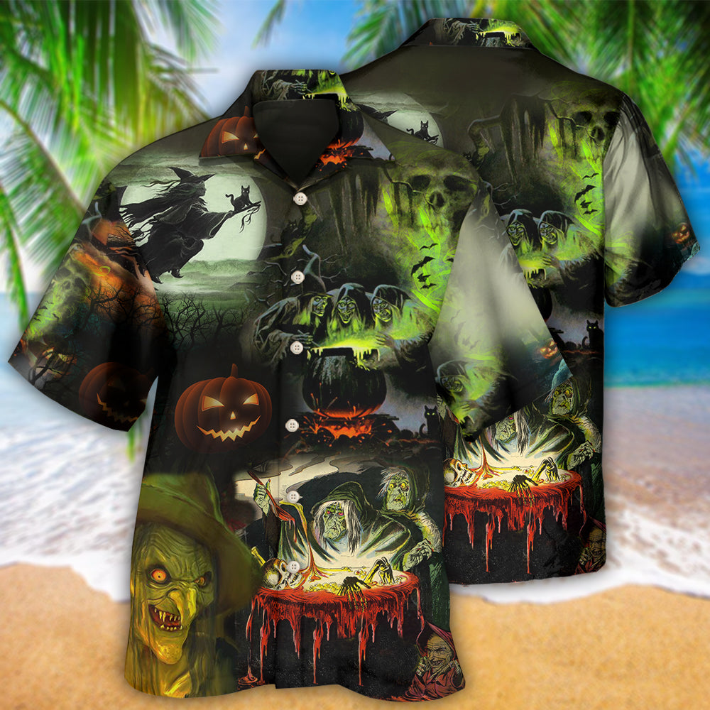 Halloween Witches Noticed You With Smoke - Hawaiian Shirt - Reefox