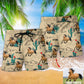 Horse Desert Floral Cactus Custom Photo - Beach Short Reefox - Owls Matrix LTD