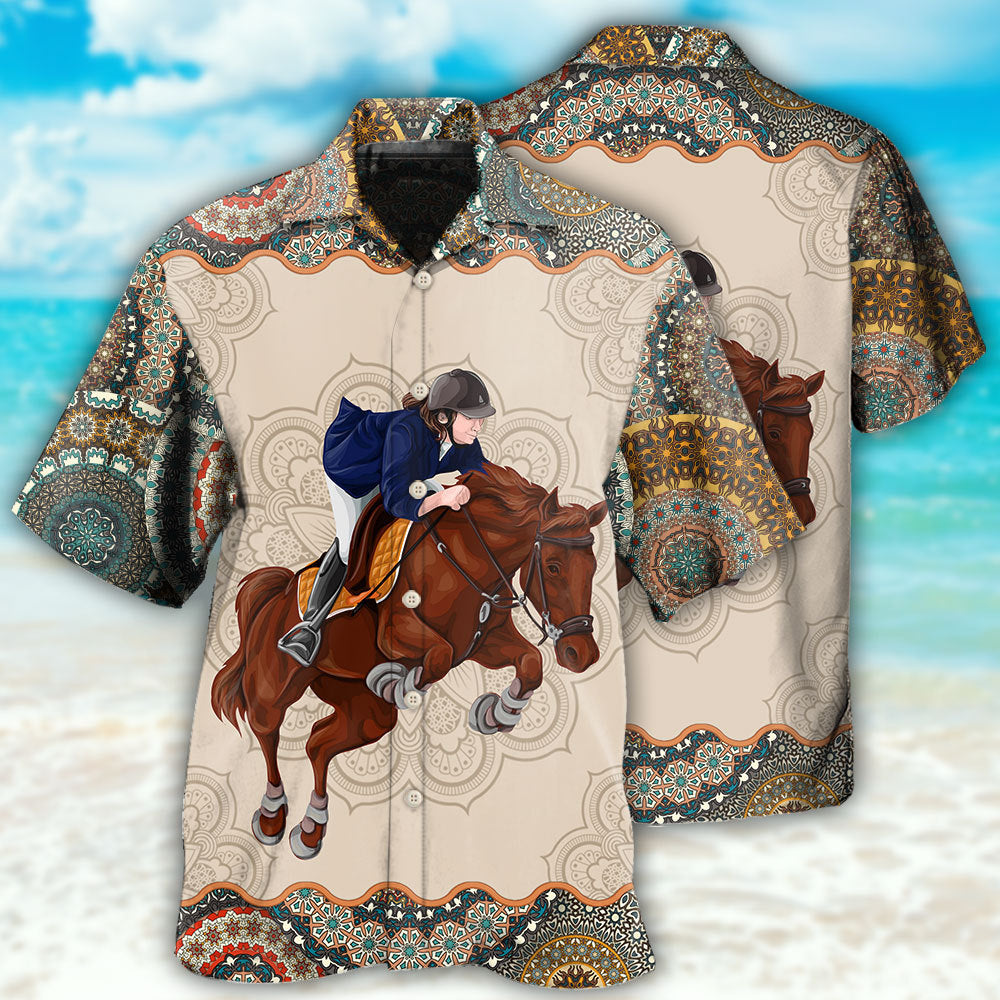 Horse Horseback Riding - Hawaiian Shirt - Reefox