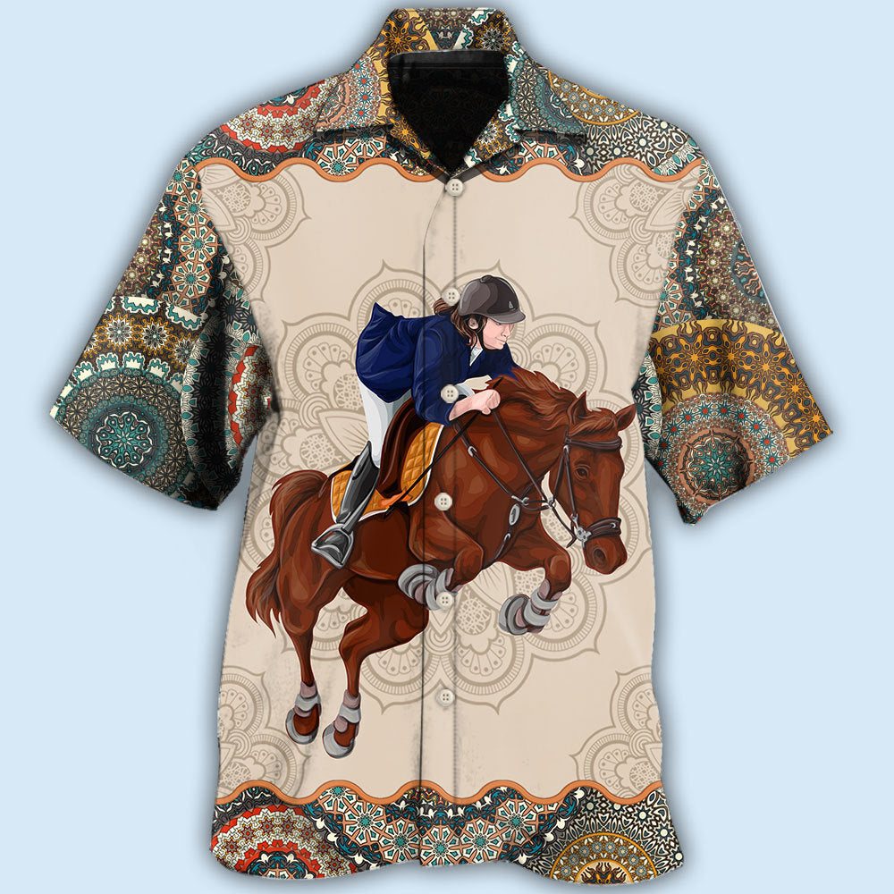 Horse Horseback Riding - Hawaiian Shirt - Reefox
