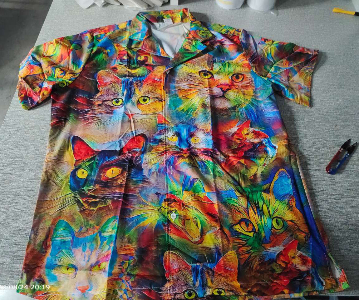 Cat Beautiful Colorful Painting - Hawaiian Shirt - Reefox