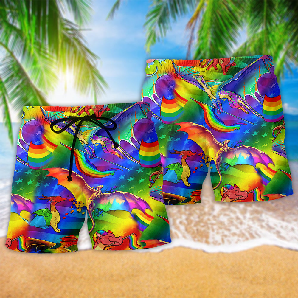 LGBT Love Lovely Life - Beach Short Reefox - Owls Matrix LTD