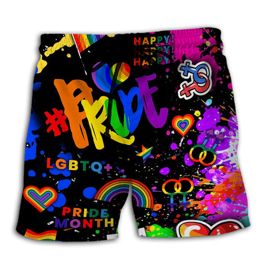 Beach Short / Adults / S LGBT Pride Mix Color - Beach Short Reefox - Owls Matrix LTD