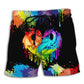 Beach Short / Adults / S LGBT Pride Dragon Colorful - Beach Short Reefox - Owls Matrix LTD