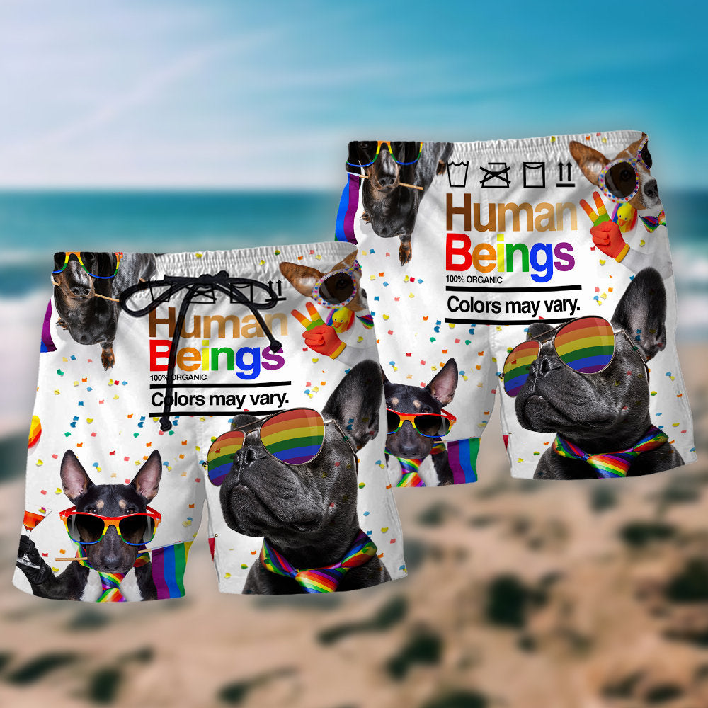 LGBT Pride French Bulldog - Beach Short Reefox - Owls Matrix LTD