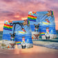 LGBT Jack Russell Terrier Cool - Beach Short Reefox - Owls Matrix LTD