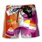 Beach Short / Adults / S LGBT Lesbian Sorry Mom I Like Girls - Beach Short Reefox - Owls Matrix LTD