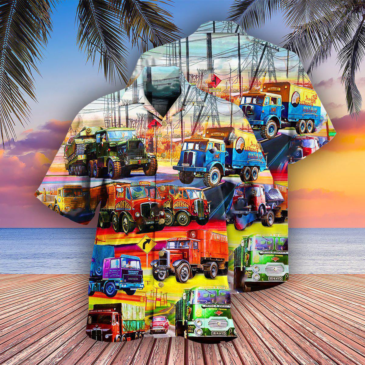 Truck Street Driver Life Is A Journey Enjoy The Ride - Hawaiian Shirt - Reefox