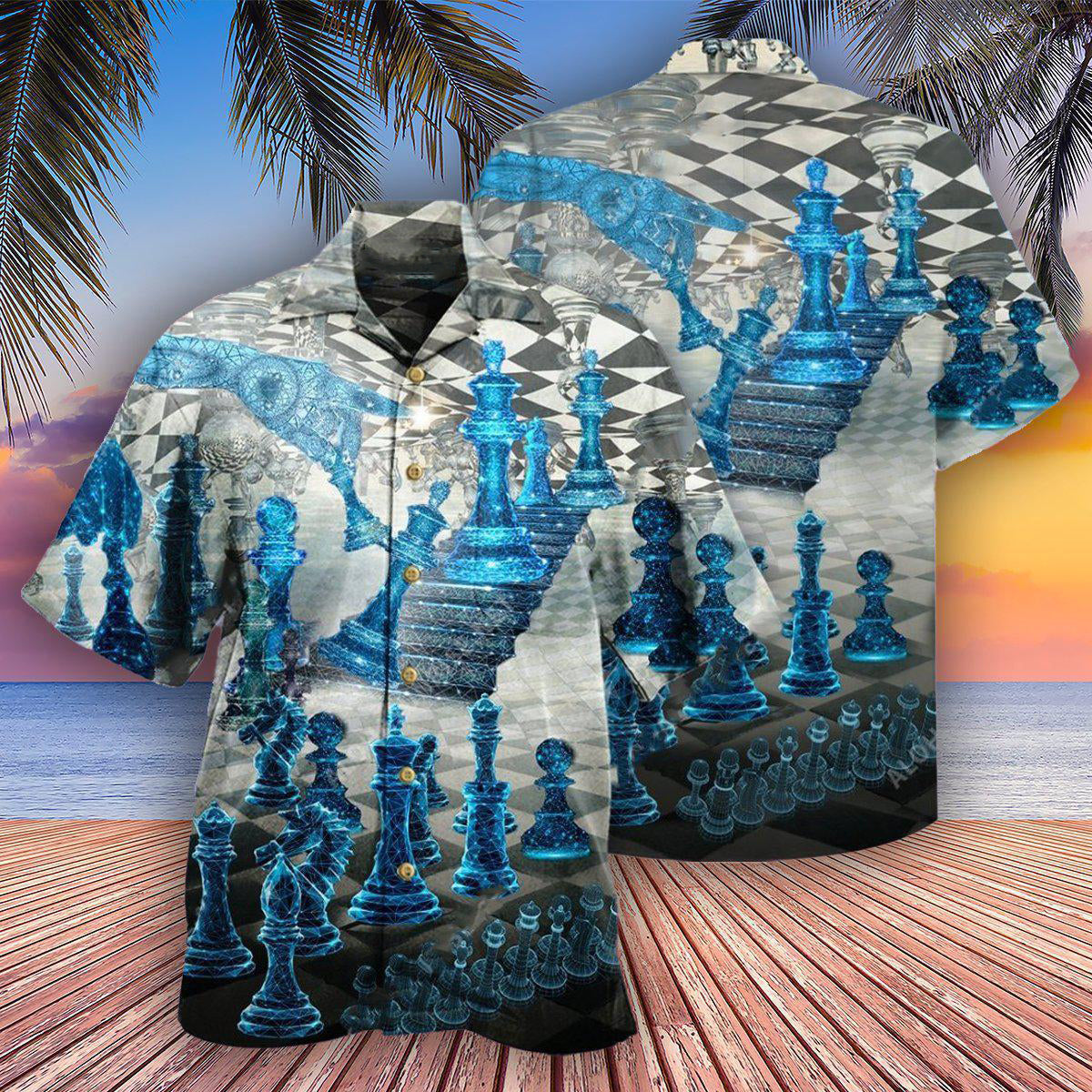 Chess Is Like A Game Blue - Hawaiian Shirt - Reefox