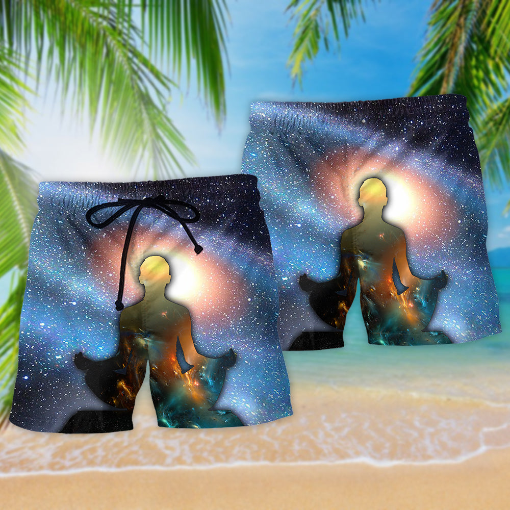 Yoga Meditation Large Galaxy - Beach Short Reefox - Owls Matrix LTD