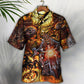 Skull Motorcycle Racing Fast Fire New - Hawaiian Shirt - Reefox
