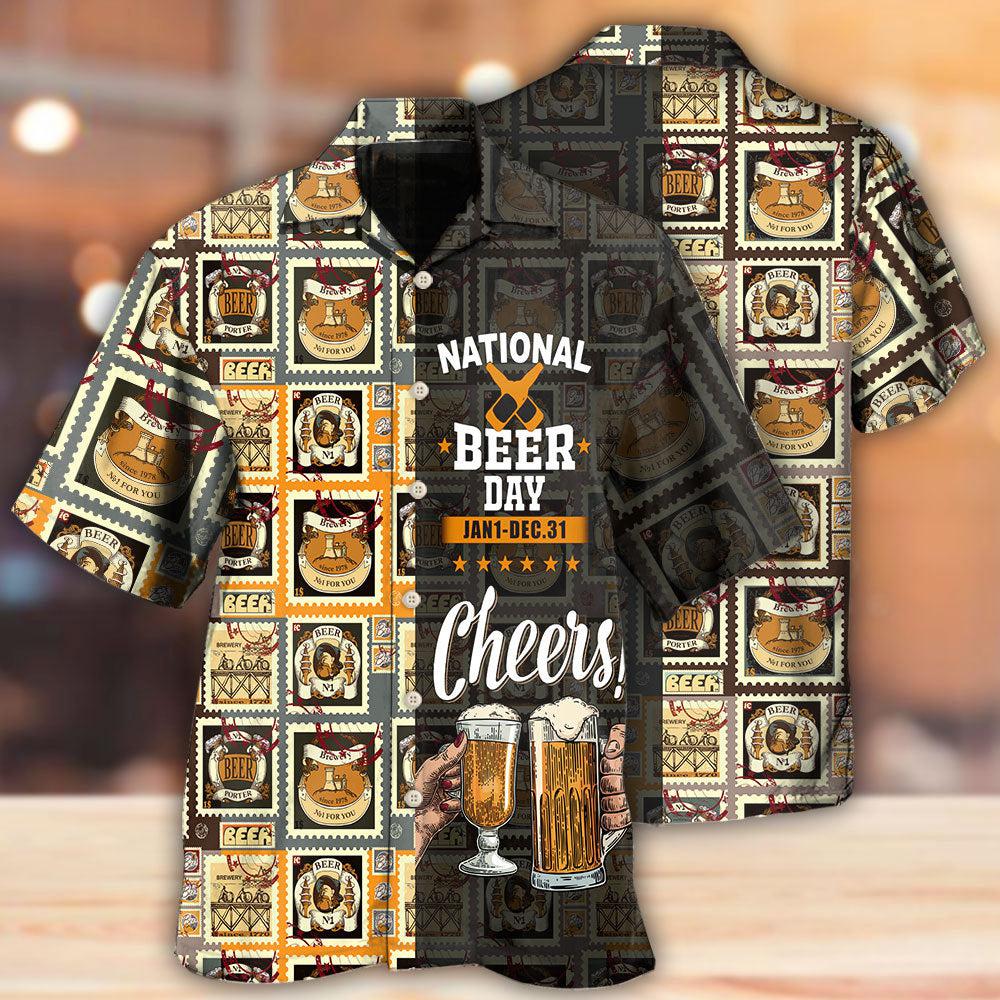 Beer National Beer Day Cheers - Hawaiian Shirt - Reefox
