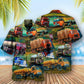 Truck Once A Trucker Always A Trucker In The Fresh Garden - Hawaiian Shirt - Reefox