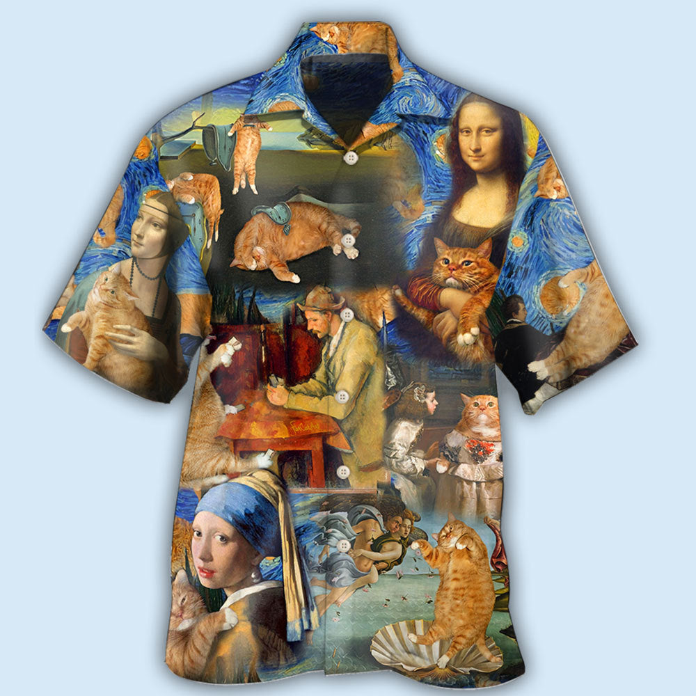 Cat Lover Art - Hawaiian Shirt - Reefox