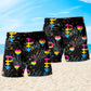 LGBT Pansexual Tropical Leaf - Beach Short Reefox - Owls Matrix LTD