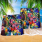 Parrot Tropical Neon Light Merry Christmas - Beach Short Reefox - Owls Matrix LTD