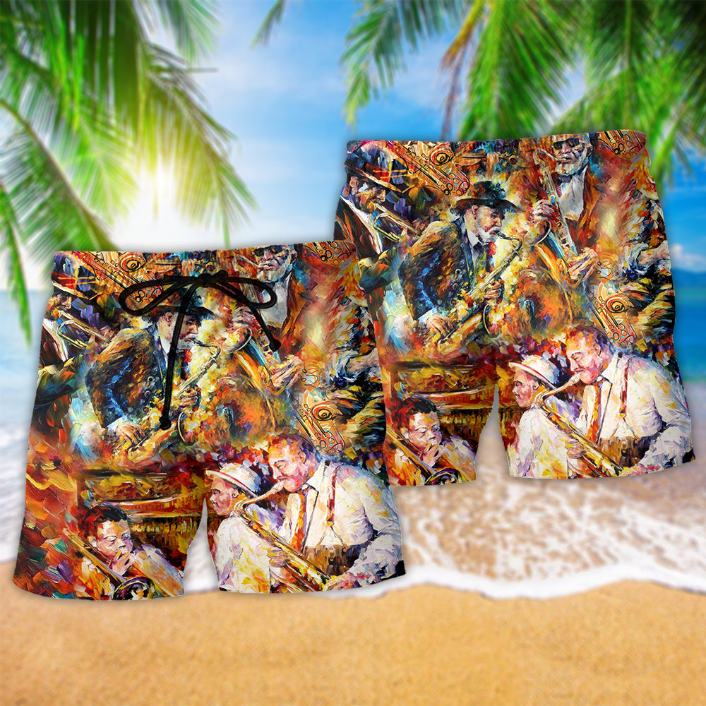 Saxophone Music Keep Calm And Love Saxophone - Beach Short Reefox - Owls Matrix LTD