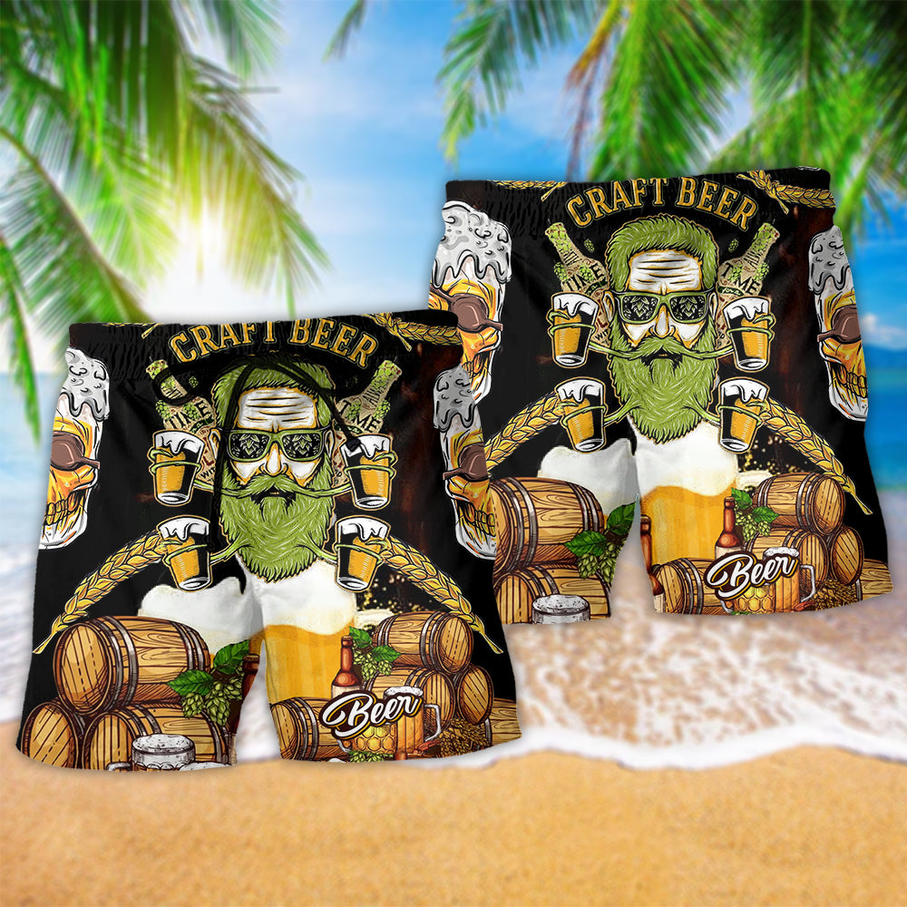 Skull Craft Beer So Cool - Beach Short Reefox - Owls Matrix LTD
