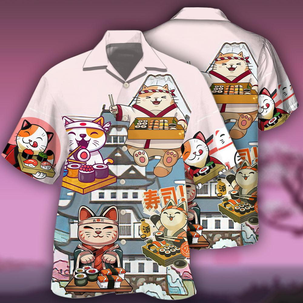 Cat Sushi Lovely - Hawaiian Shirt - Reefox