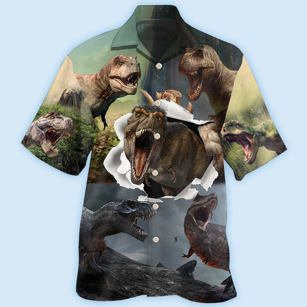 Dinosaur T-rex Cool - Hawaiian Shirt - Reefox