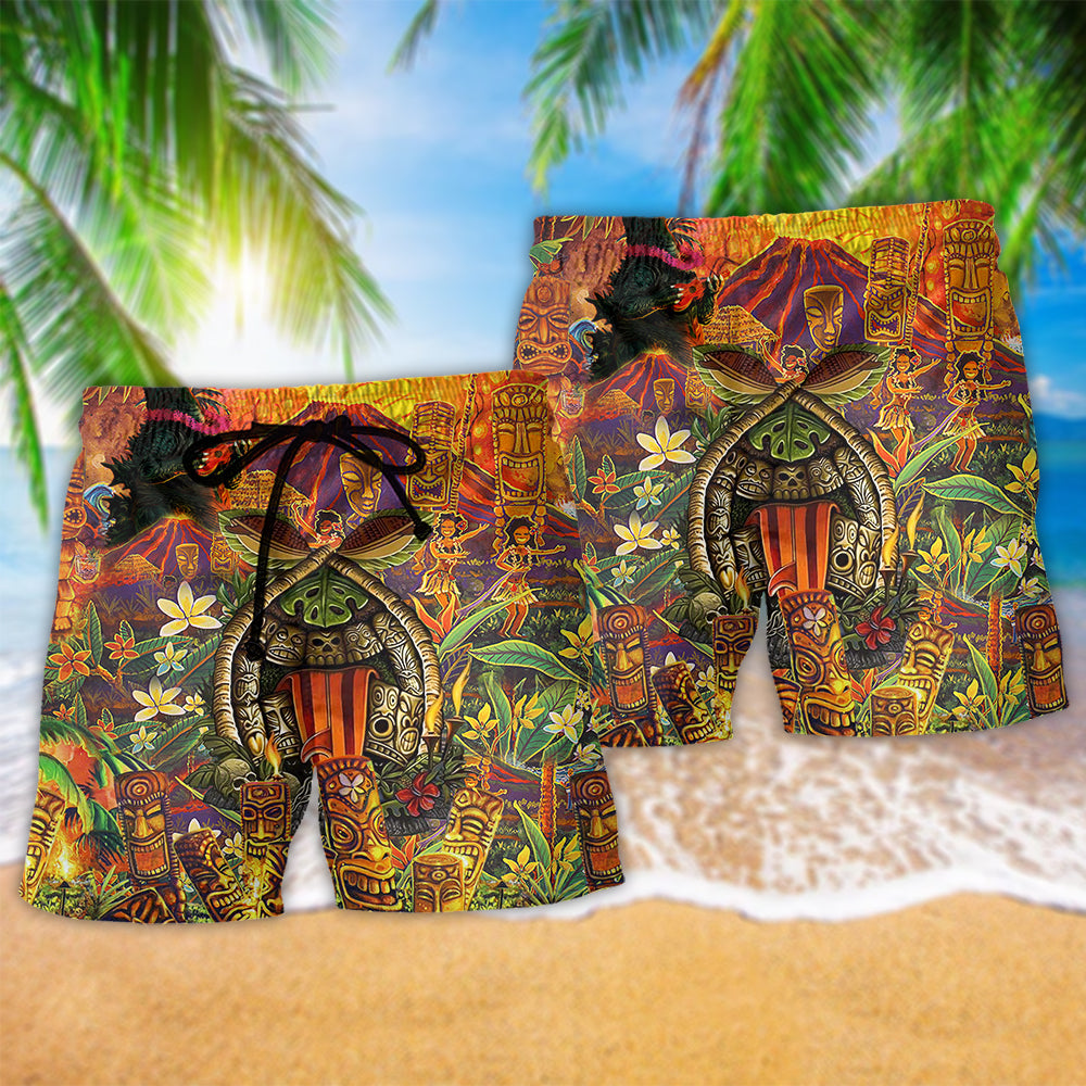 Tiki Wakaka Aloha Funny - Beach Short Reefox - Owls Matrix LTD