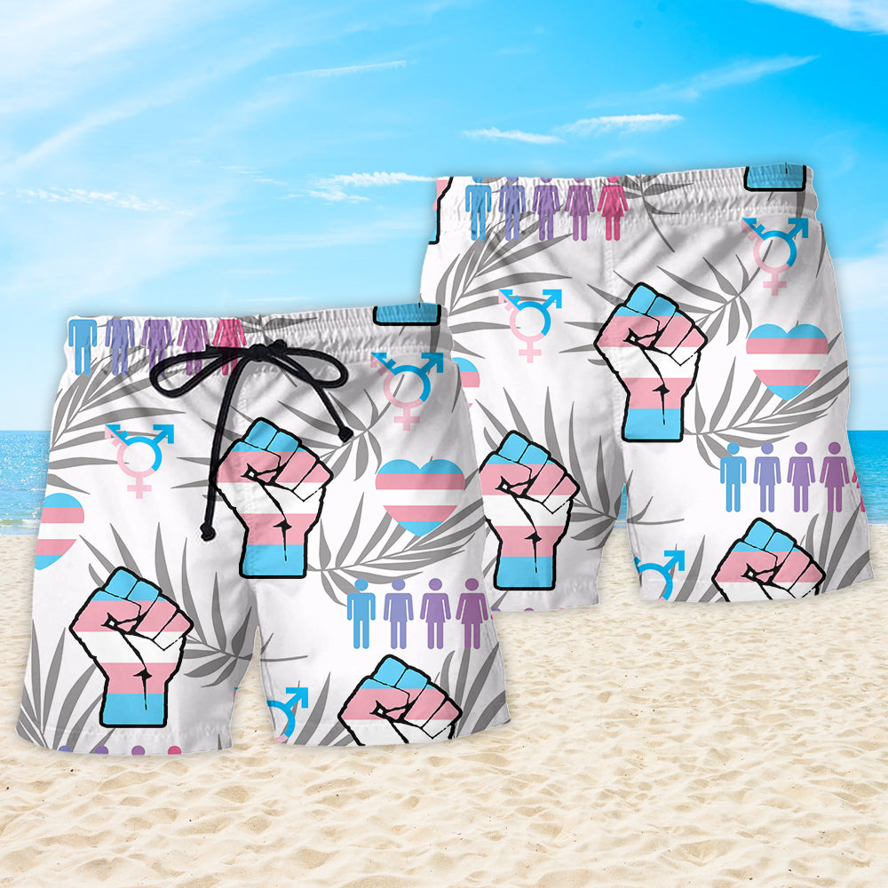 LGBT Transgender Tropical Leaf - Beach Short Reefox - Owls Matrix LTD