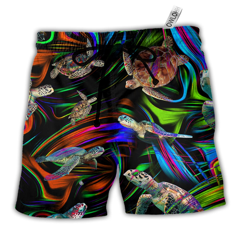 Beach Short / Adults / S Turtle Amazing Flash Neon - Beach Short Reefox - Owls Matrix LTD