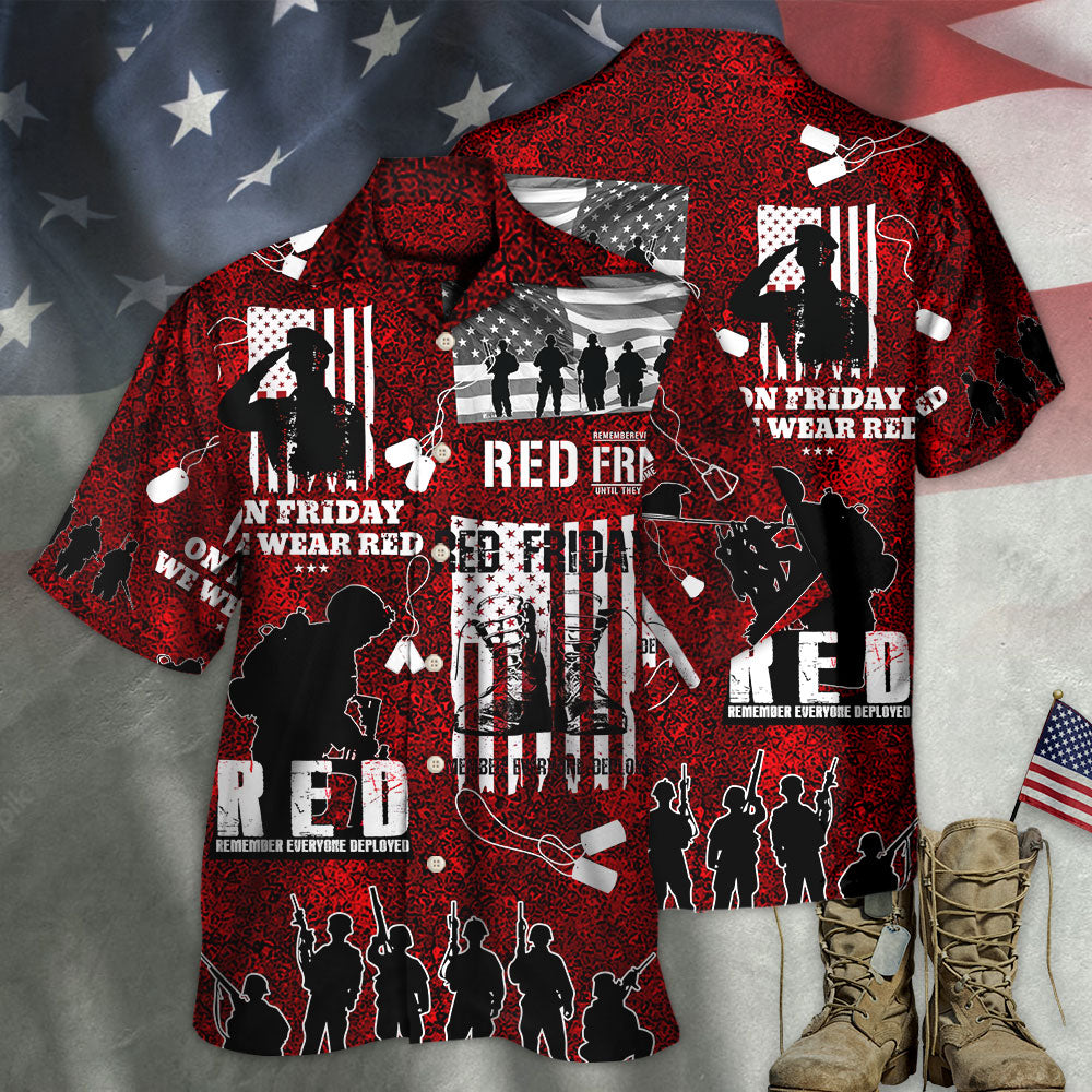Veteran Red Friday With Boots - Hawaiian Shirt - Reefox