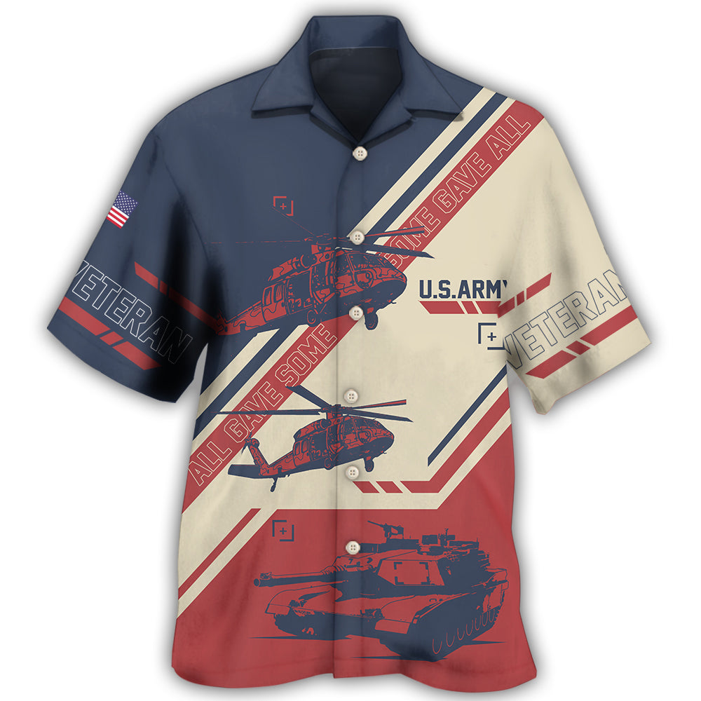 Veteran Us Army All Gave Some With Helicopter- Hawaiian Shirt - Reefox