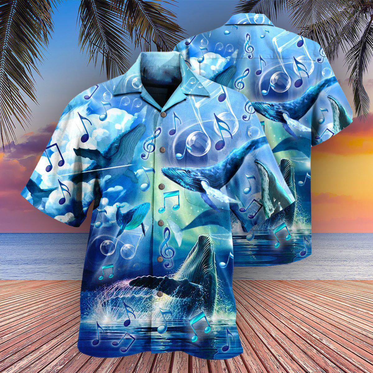 Whale Dancing In The Melody Of The Blue Sea - Hawaiian Shirt - Reefox